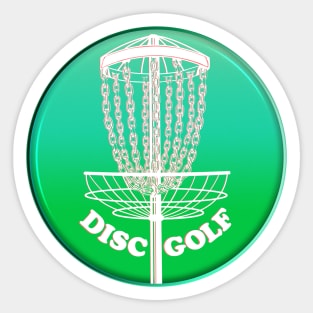 Disc Golf Green Frisbee Sticker